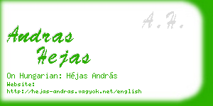 andras hejas business card